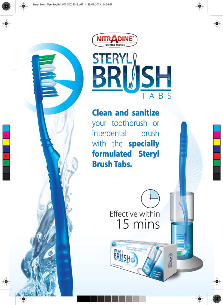 Flyer Steryl Brush, produit de nettoyage et désinfection