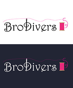 Déclinaisons du logo BroDivers sur fond clair et foncé