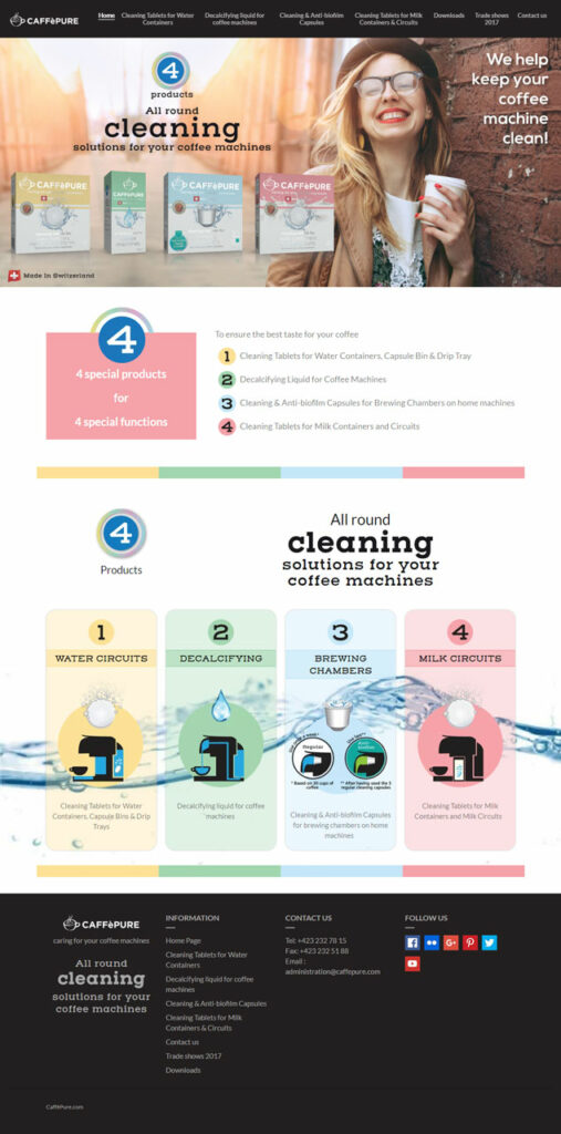 Aperçu du site web d'un service de nettoyage (cleaning)