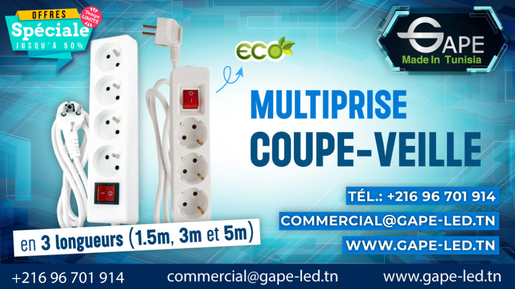 Publicité réseaux sociaux GAPE pour multiprise coupe-veille